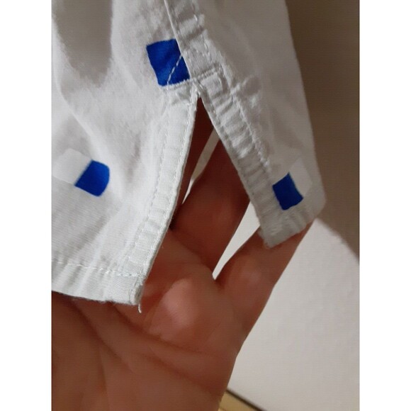 NWT Old Navy Everyday Button Up Shirt Mens Size M Khaki Geometric Built-In Flex - Picture 6 of 9